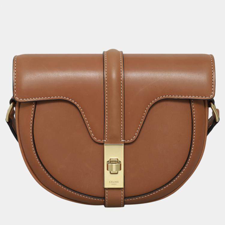 مملوكة مسبقًا Celine Small Tan Leather Besace 16 Bag