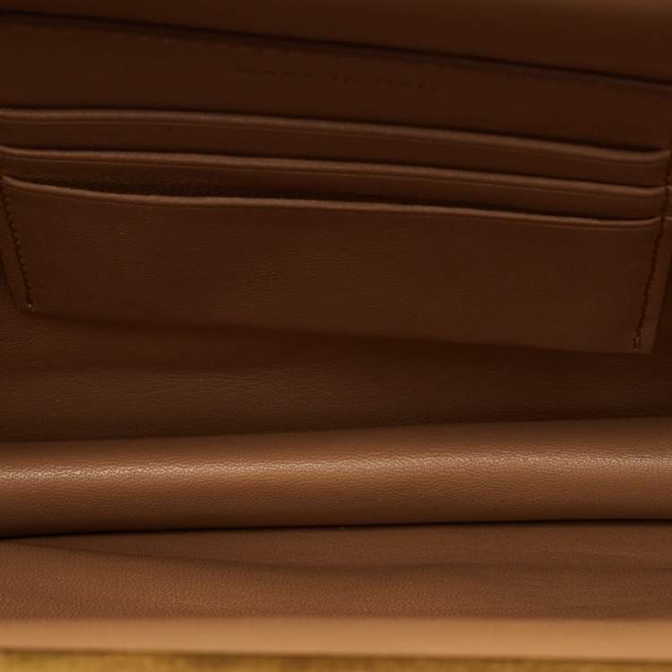 Pre Owned Celine Clasp Mini Light Green Leather Crossbody Bag