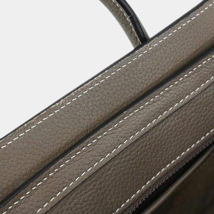 Pre Owned Celine Luggage Nano Brown Leather Tote Bag