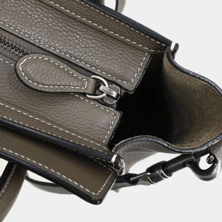 Pre Owned Celine Luggage Nano Brown Leather Tote Bag