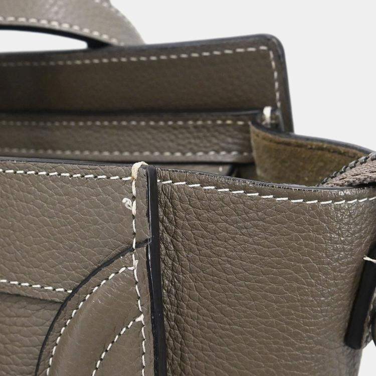 Pre Owned Celine Luggage Nano Brown Leather Tote Bag