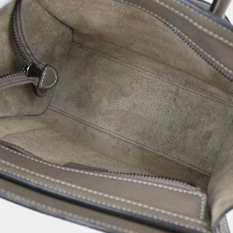 Pre Owned Celine Luggage Nano Brown Leather Tote Bag