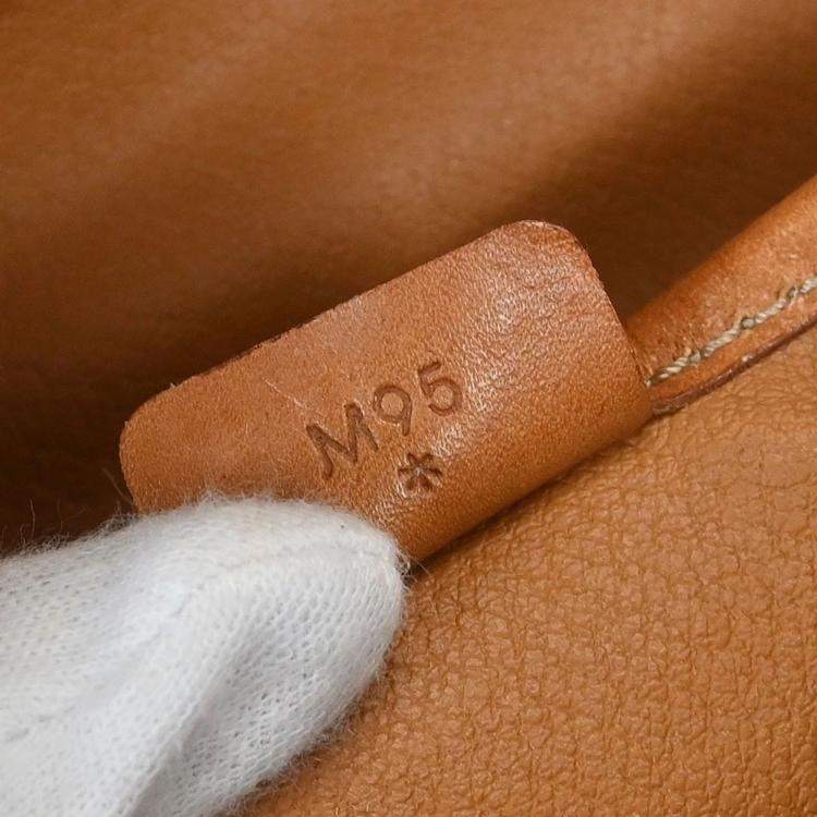 Pre Owned Celine Macadam Twin White Brown Canvas Backpack