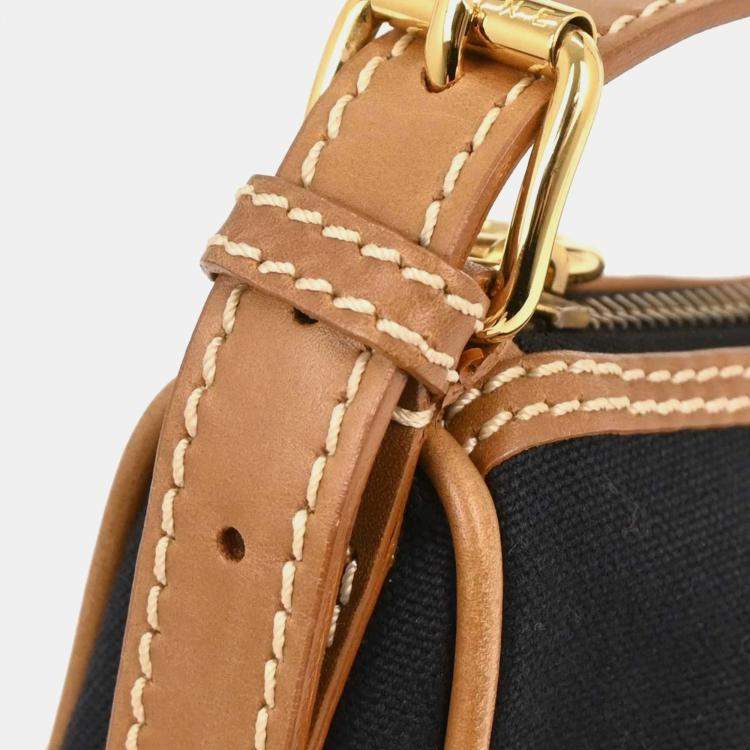 Pre Owned Celine Chain Print Black Leather Shoulder Bag