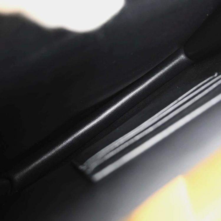 Pre Owned Celine Clasp Black Calfskin Leather Shoulder Bag