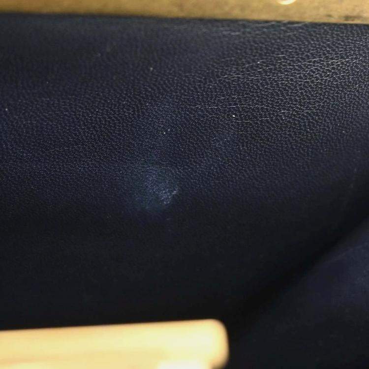 Pre Owned Celine Clasp Black Calfskin Leather Shoulder Bag