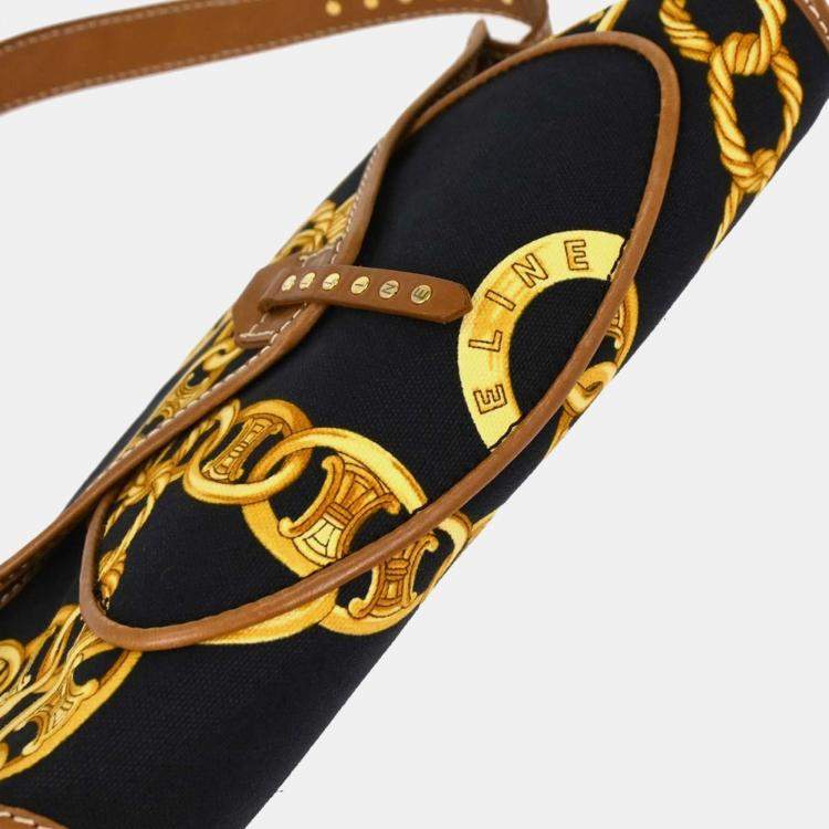 Pre Owned Celine Black Canvas Shoulder Bag