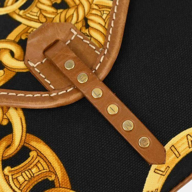 Pre Owned Celine Black Canvas Shoulder Bag