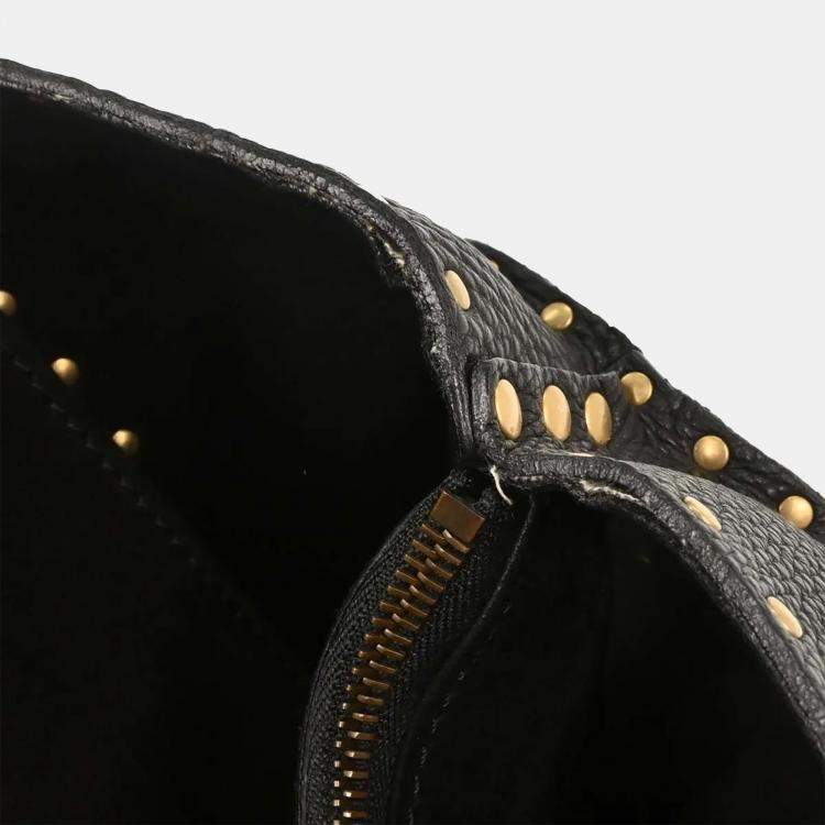 Pre Owned Celine Boogie Black Calfskin Leather Top Handle Bag