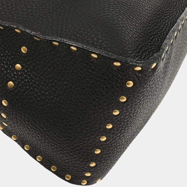 Pre Owned Celine Boogie Black Calfskin Leather Top Handle Bag