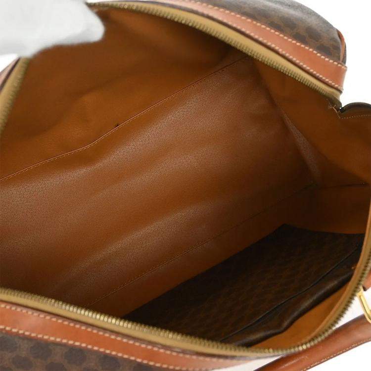Pre Owned Celine Macadam Brown Canvas Duffel Bag