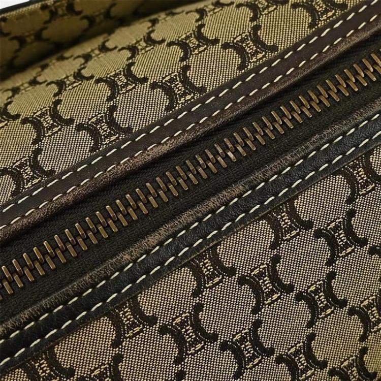 مملوكة مسبقًا Celine Macadam Brown Canvas Shoulder Bag