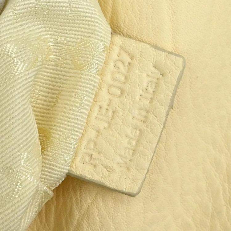 Pre Owned Celine Cream Calfskin Leather Shoulder Bag