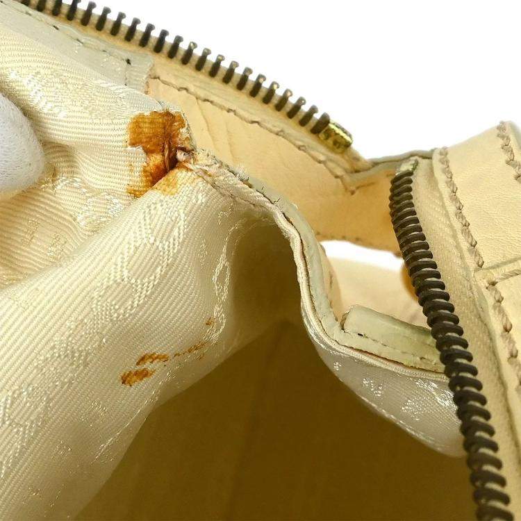 Pre Owned Celine Cream Calfskin Leather Shoulder Bag