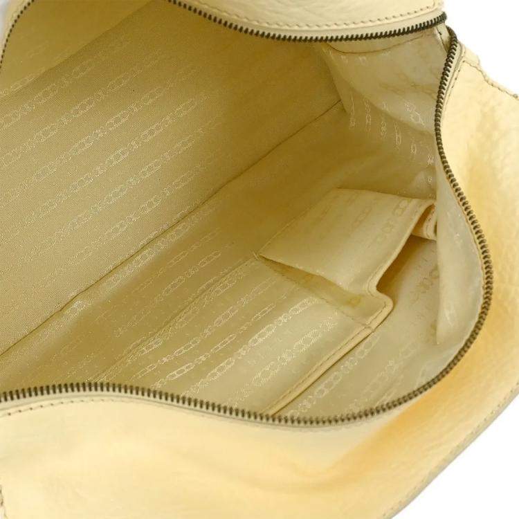 Pre Owned Celine Cream Calfskin Leather Shoulder Bag