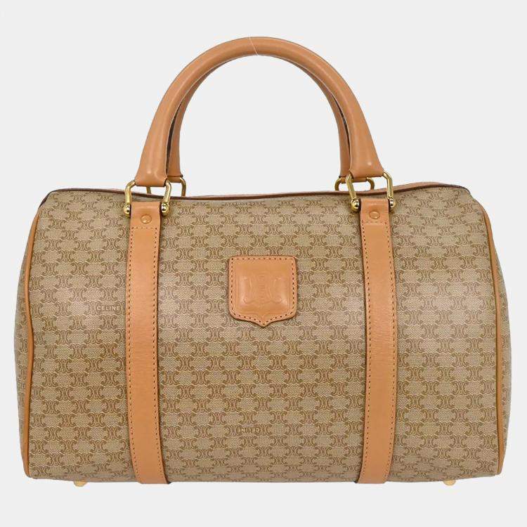 مملوكة مسبقًا Celine Macadam Beige Canvas Duffel Bag