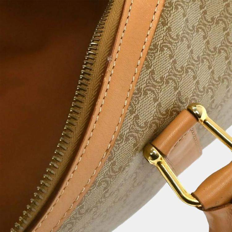 مملوكة مس بقًا Celine Macadam Beige Canvas Duffel Bag