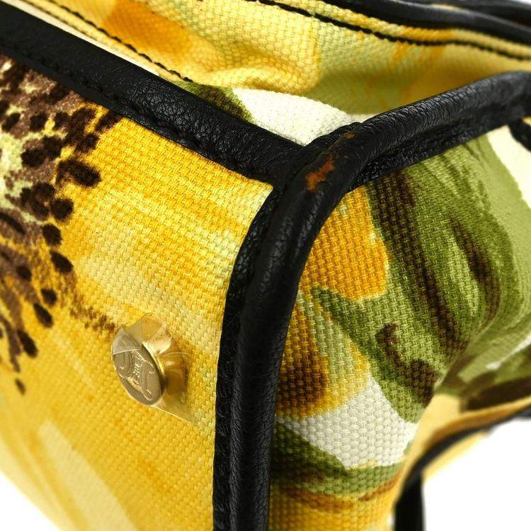 Pre Owned Celine Yellow Canvas Handbag