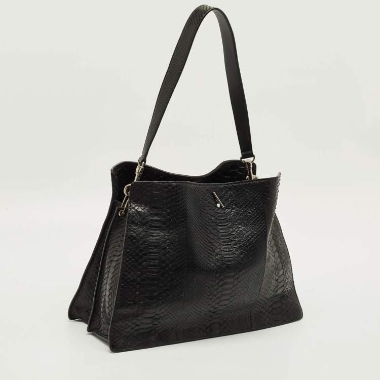 مملوكة مسبقًا حقيبة سيلين سوداء جديدة بايثون كتف