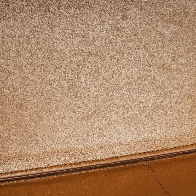 Pre Owned Celine Doctor Orange Leather Frame Bag