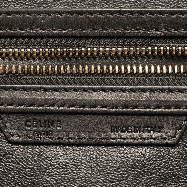 Pre Owned Celine Luggage Mini Black/Brown Python and Leather Tote