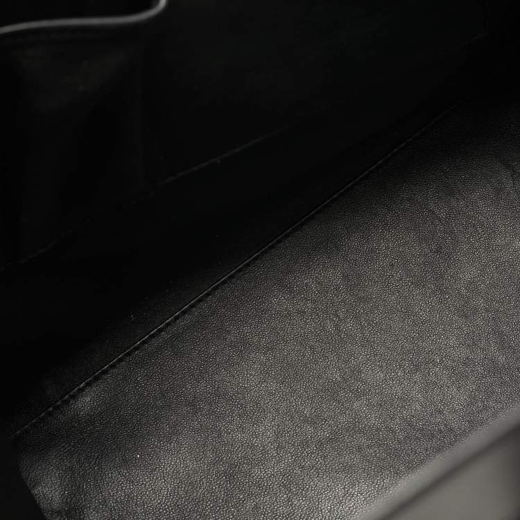 Pre Owned Celine Luggage Mini Black/Green Leather and Calfhair Tote