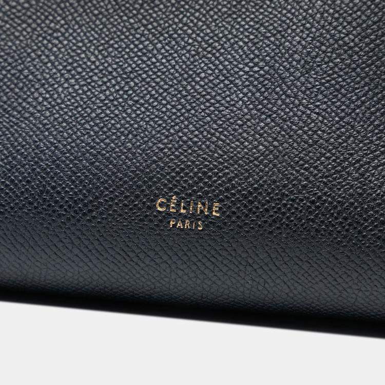 Pre Owned Celine Black Mini Grained Calfskin Belt Bag