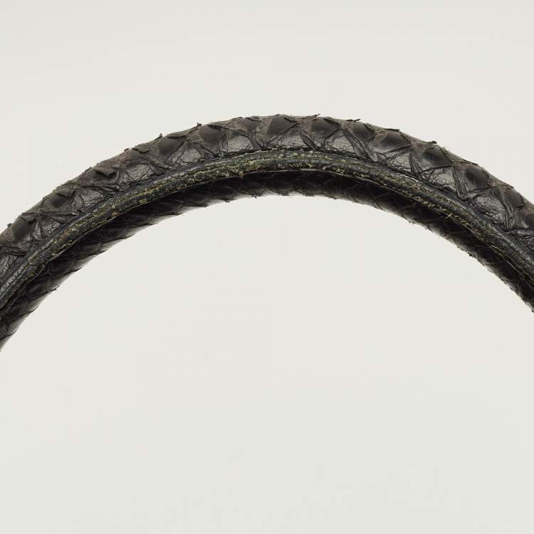 Pre Owned Celine Luggage Mini Navy Blue Python Tote