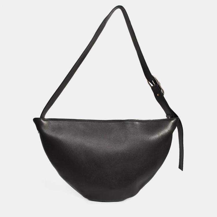 Pre Owned Celine 2017 Black Leather Medium 'Swing' Bag