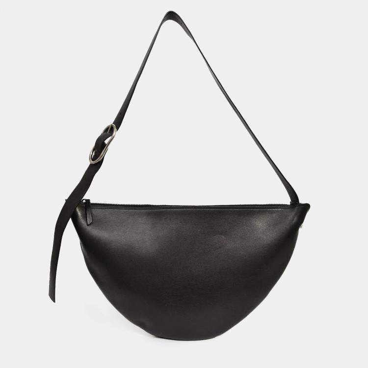 Pre Owned Celine 2017 Black Leather Medium 'Swing' Bag