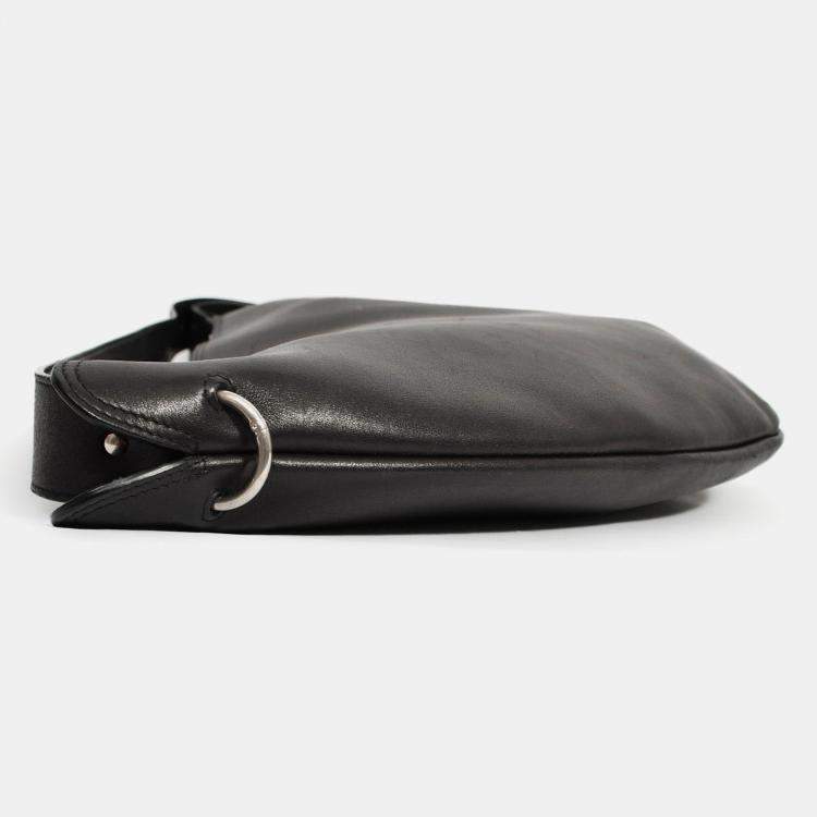 Pre Owned Celine 2017 Black Leather Medium 'Swing' Bag