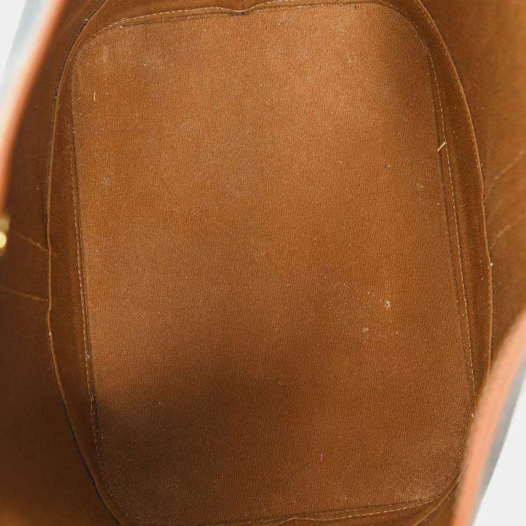 مملوكة مسبقًا Celine Brown Canvas/Leather Triomphe Medium Bucket Bag