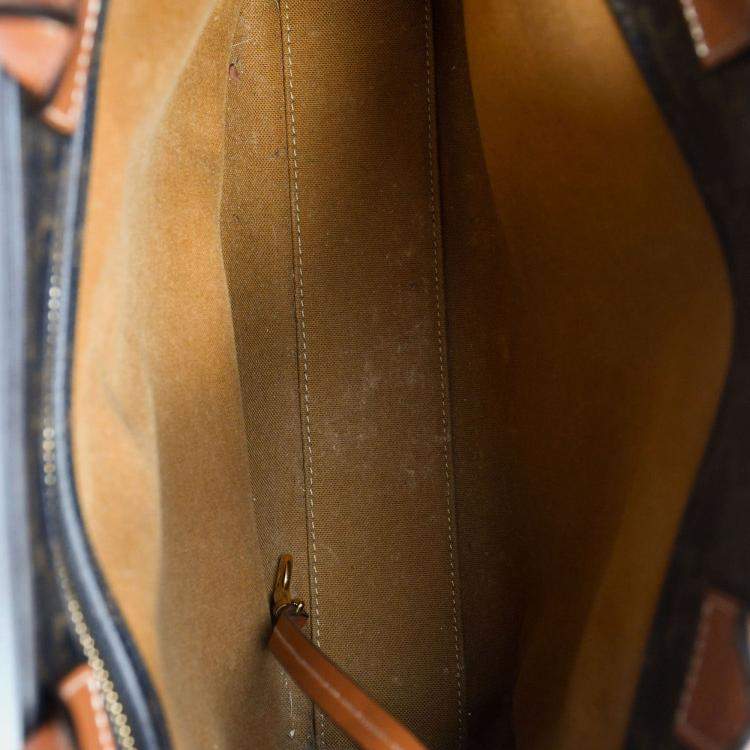 مملوكة مسبقًا Celine 2019 Black/Brown Coated Canvas Small Triomphe Vertical Cabas Tote