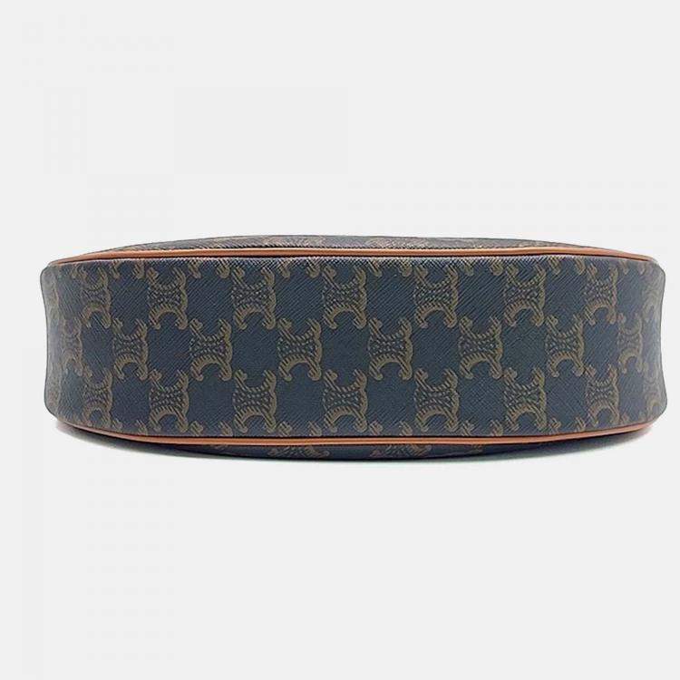 Pre Owned Celine Brown Canvas Triumph Ava Hobo Bag