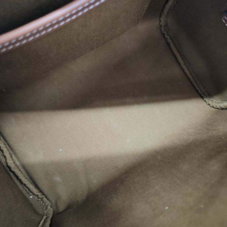 Pre Owned Celine Brown Canvas Triumph Boston Bag Small