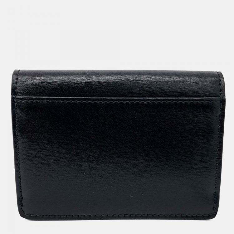 Pre Owned Celine Black Leather Triumph Card Holder