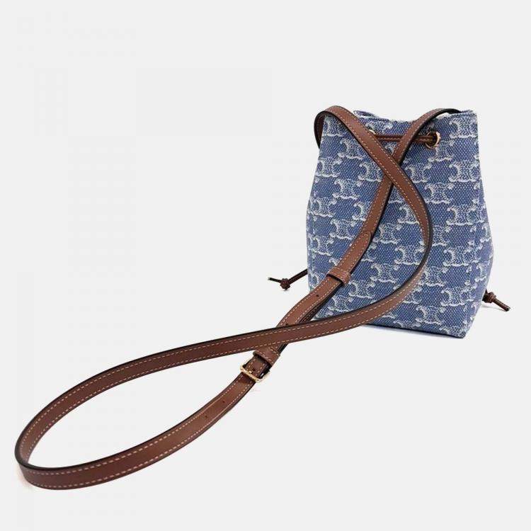 مملوكة مسبقًا Celine Blue Denim Triumph Denim Micro Sailor