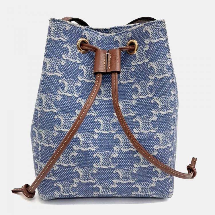 مملوكة مسبقًا Celine Blue Denim Triumph Denim Micro Sailor