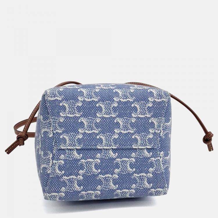 مملوكة مسبقًا Celine Blue Denim Triumph Denim Micro Sailor