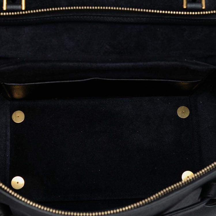 Pre Owned Celine Black Mini Grained Calfskin Belt Satchel