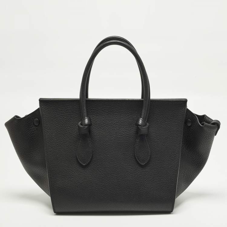 Pre Owned Celine Tie Mini Black Leather Tote