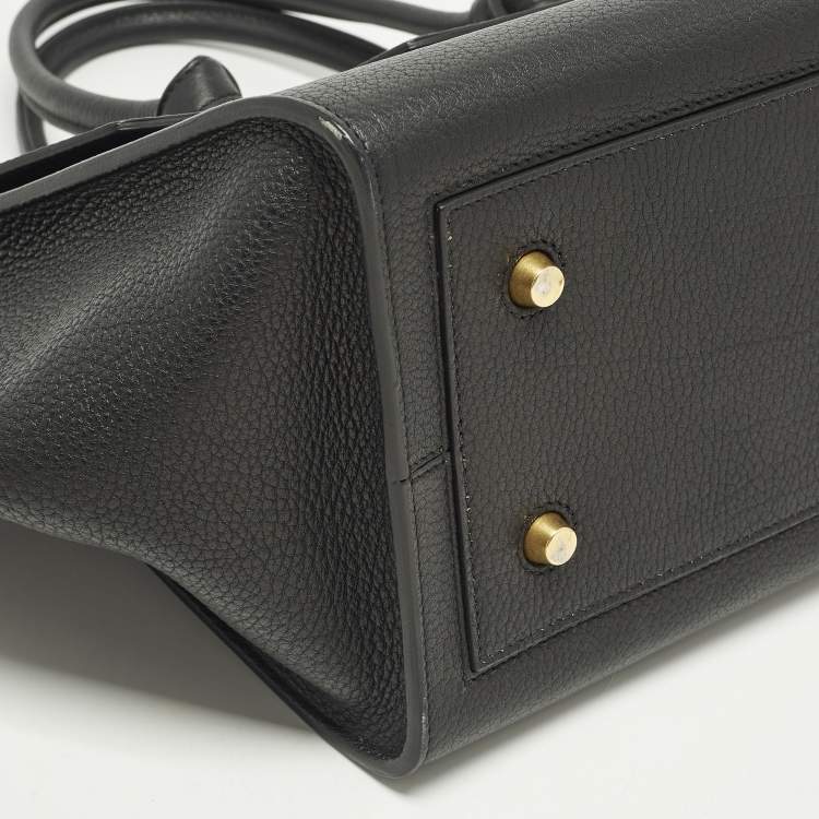 Pre Owned Celine Tie Mini Black Leather Tote