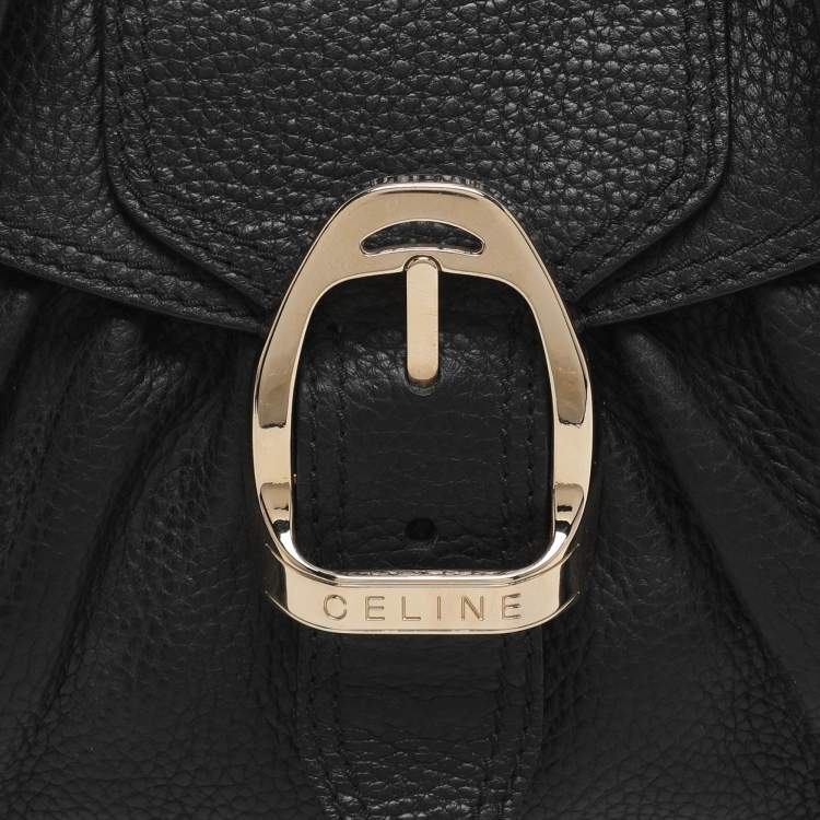 Pre Owned Celine Black Leather Shoulder Bag