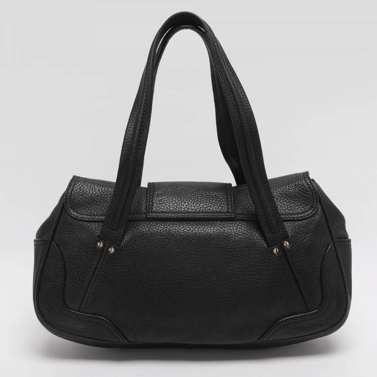Pre Owned Celine Black Leather Shoulder Bag