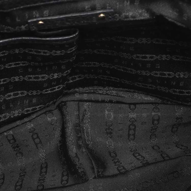 Pre Owned Celine Black Leather Shoulder Bag