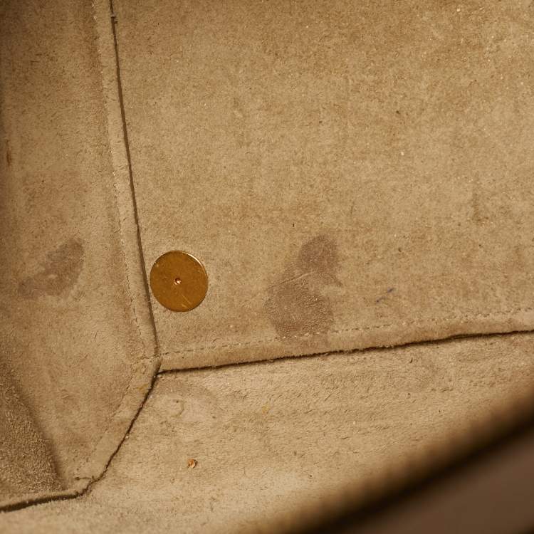 Pre Owned Celine Belt Beige Leather Top Handle Bag