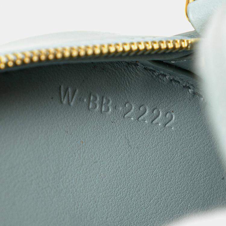 Pre Owned Celine Blue Small Calfskin Cuir Triomphe Oval Crossbody