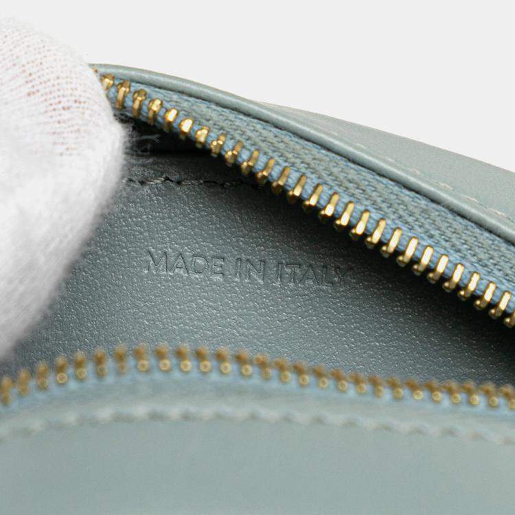 Pre Owned Celine Blue Small Calfskin Cuir Triomphe Oval Crossbody