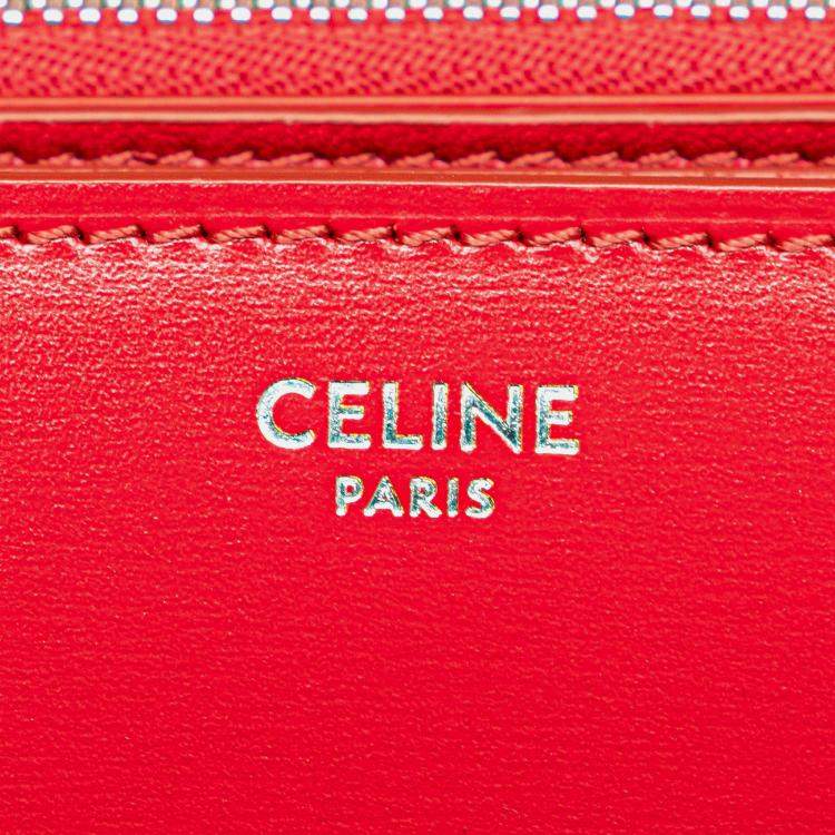 مملوكة مسبقًا Celine Red Medium Calfskin Classic Box