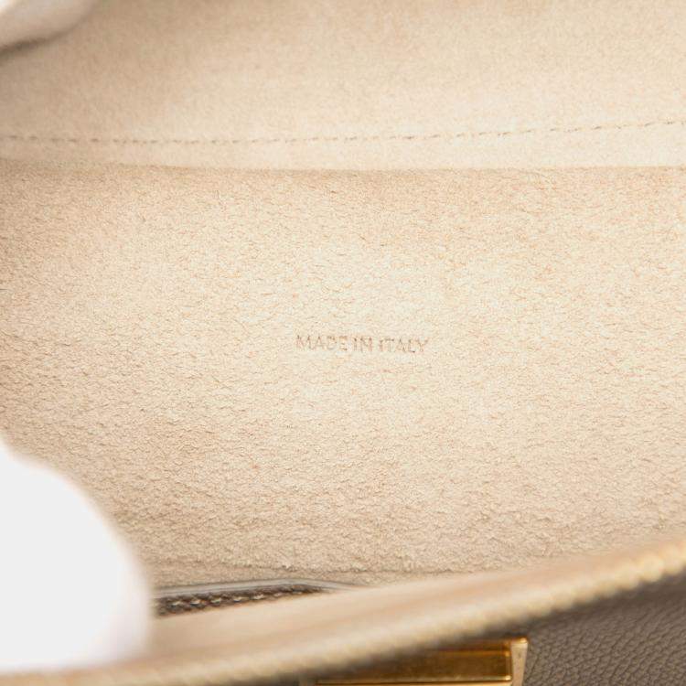 Pre Owned Celine Brown Mini Grained Calfskin Belt Satchel